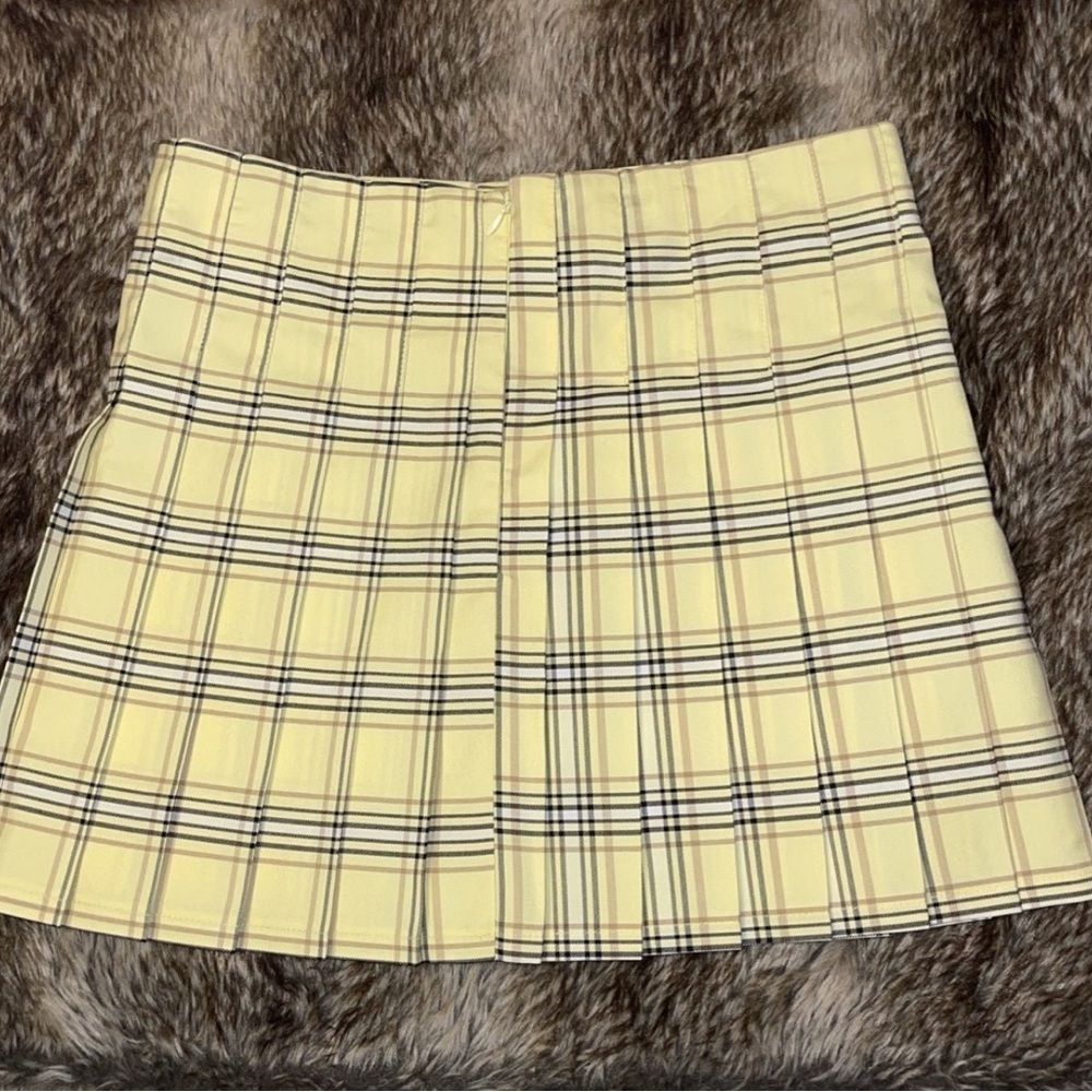 Plaid Yellow Skirt